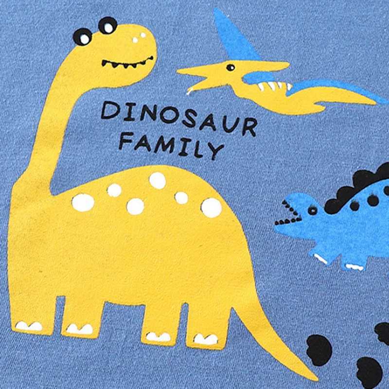 Clothing Sets 2PCS Summer Baby T-shirt Set for Boys and Girls Cartoon Dinosaur Vest Clothing Cotton Childrens Shirt Shorts Set WX