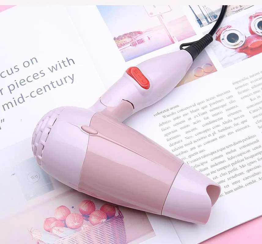 Hair dryer mini portable foldable handle compact 1000W hair dryer air low noise student dormitory outdoor travel 240516