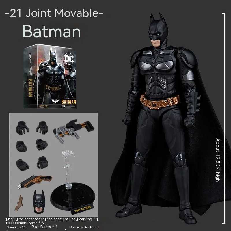 Action Toy Figures Dc Steel Batman Wonder Woman Superman Justice League peripheral toy manually made 19cm model color box packaging joint can be moved S2451536