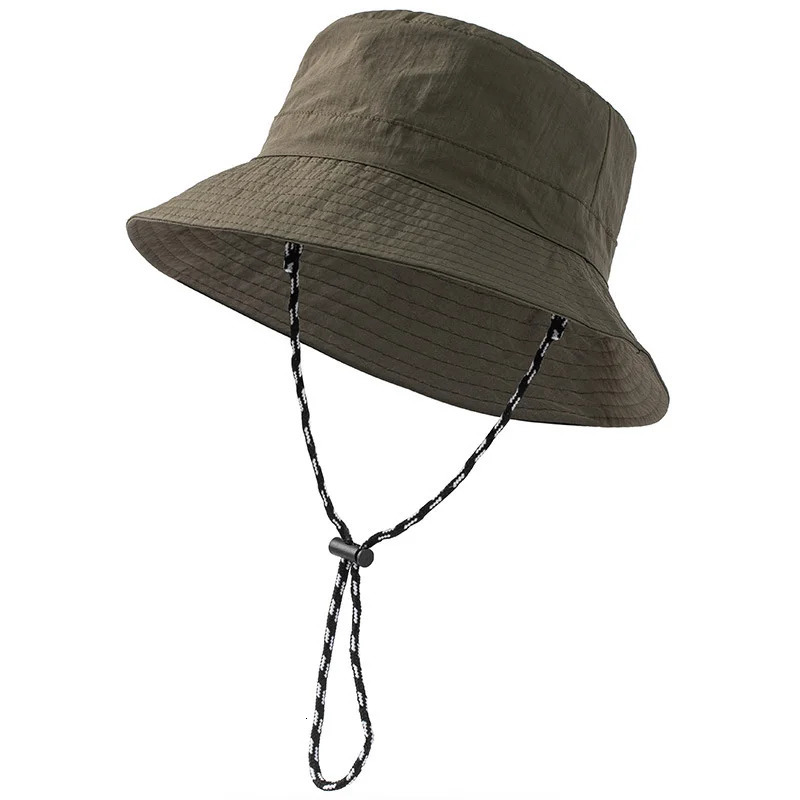 Male Outdoors Boonie Hat Adult Sun Cap Lady Beach Bucket Hat Man Solid Color Fisherman Hats 240515