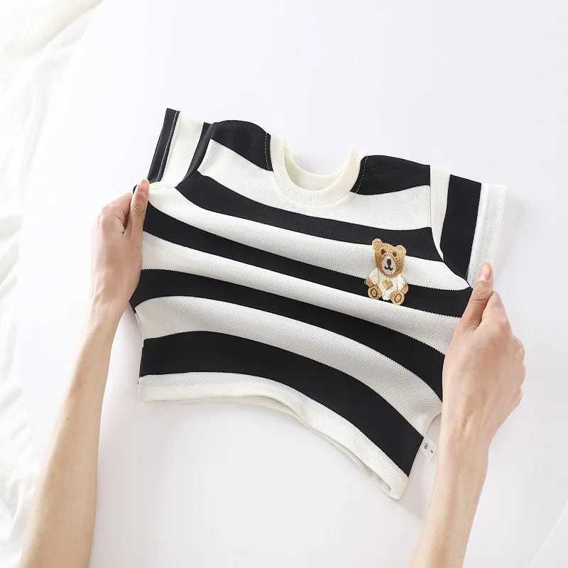 Clothing Sets Short sleeved dress baby girl striped T-shirt fashionable summer clothing for young boys new style casual sports 2 pieces/set WX