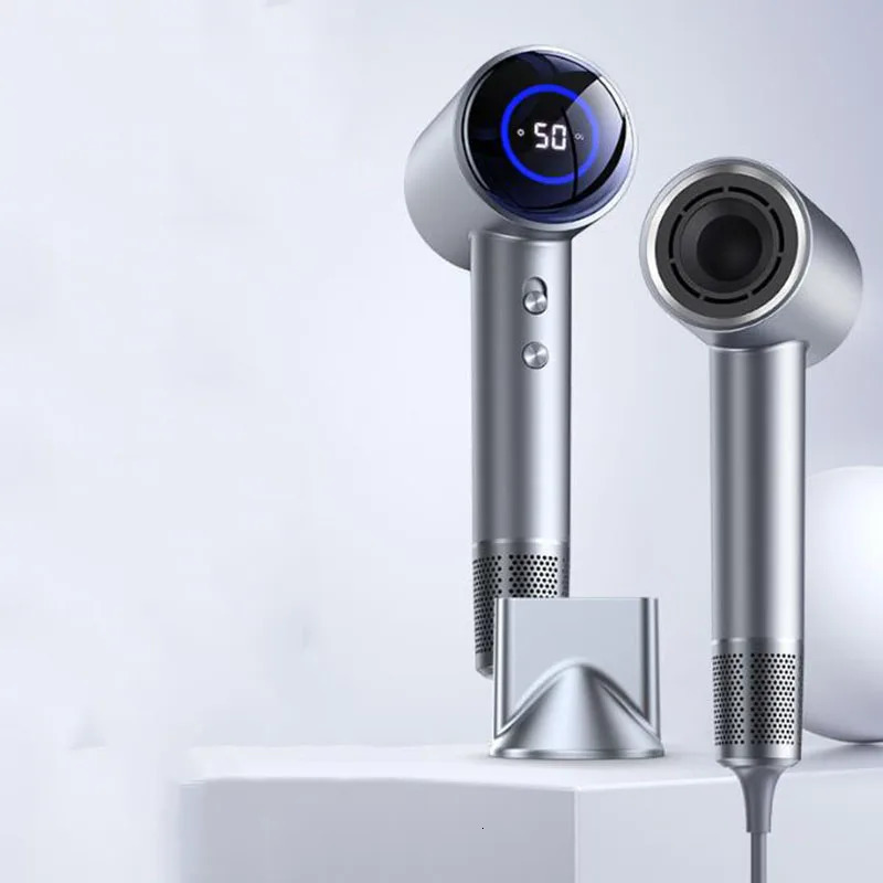 LCD Display Hair Dryer 110000RPM Strong wind High-speed Blow Dryer for Fast Dry Negative Ionic Professional Hair Dryer 240516