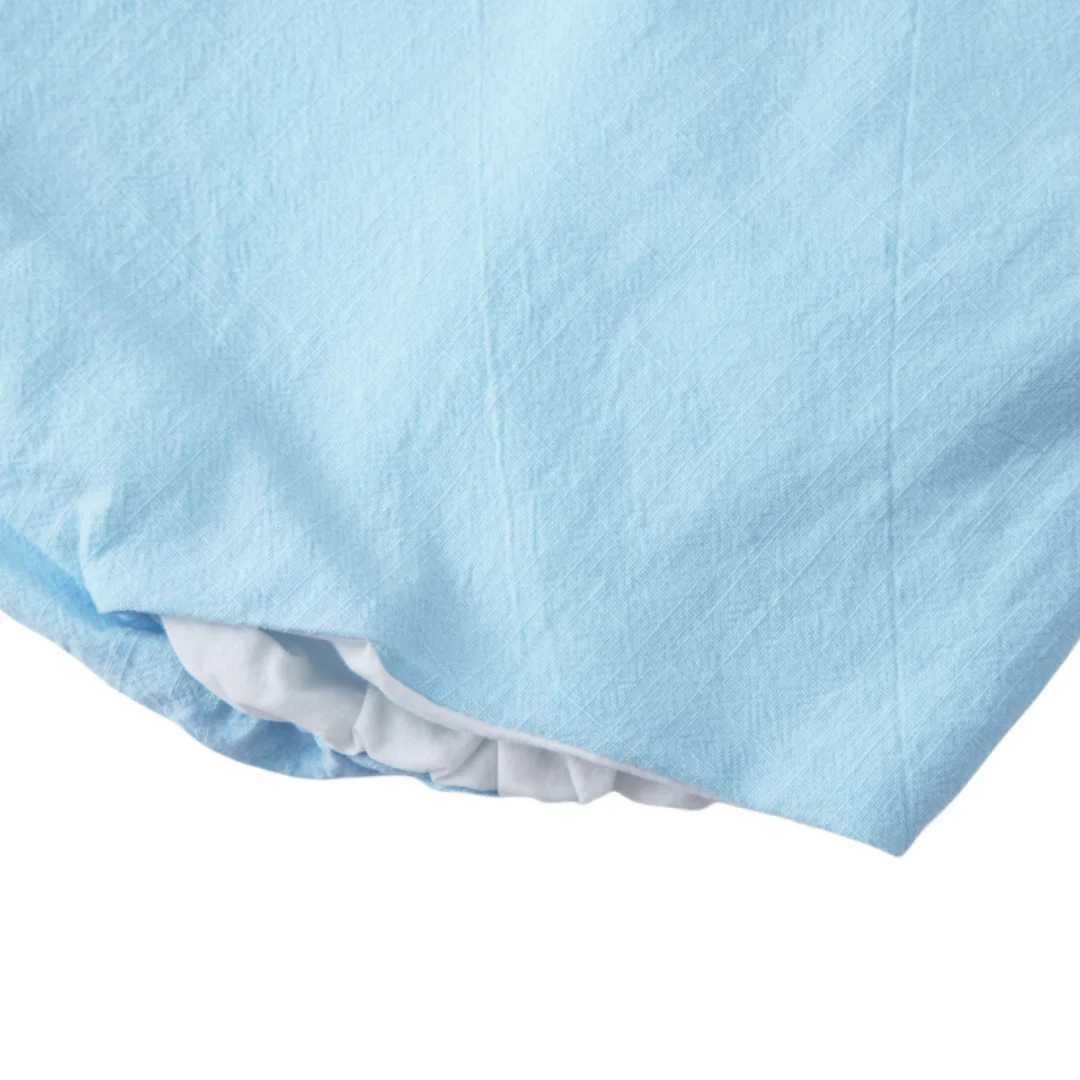 Clothing Sets 6-48 months mens clothing short sleeved Spanish top blue shorts set baby cotton birthday set childrens fashion WX