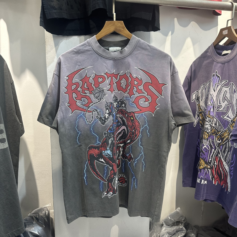 Oversized Top Vintage Printed Short Sleeved Summer Men Women T-shirt Washed Tee