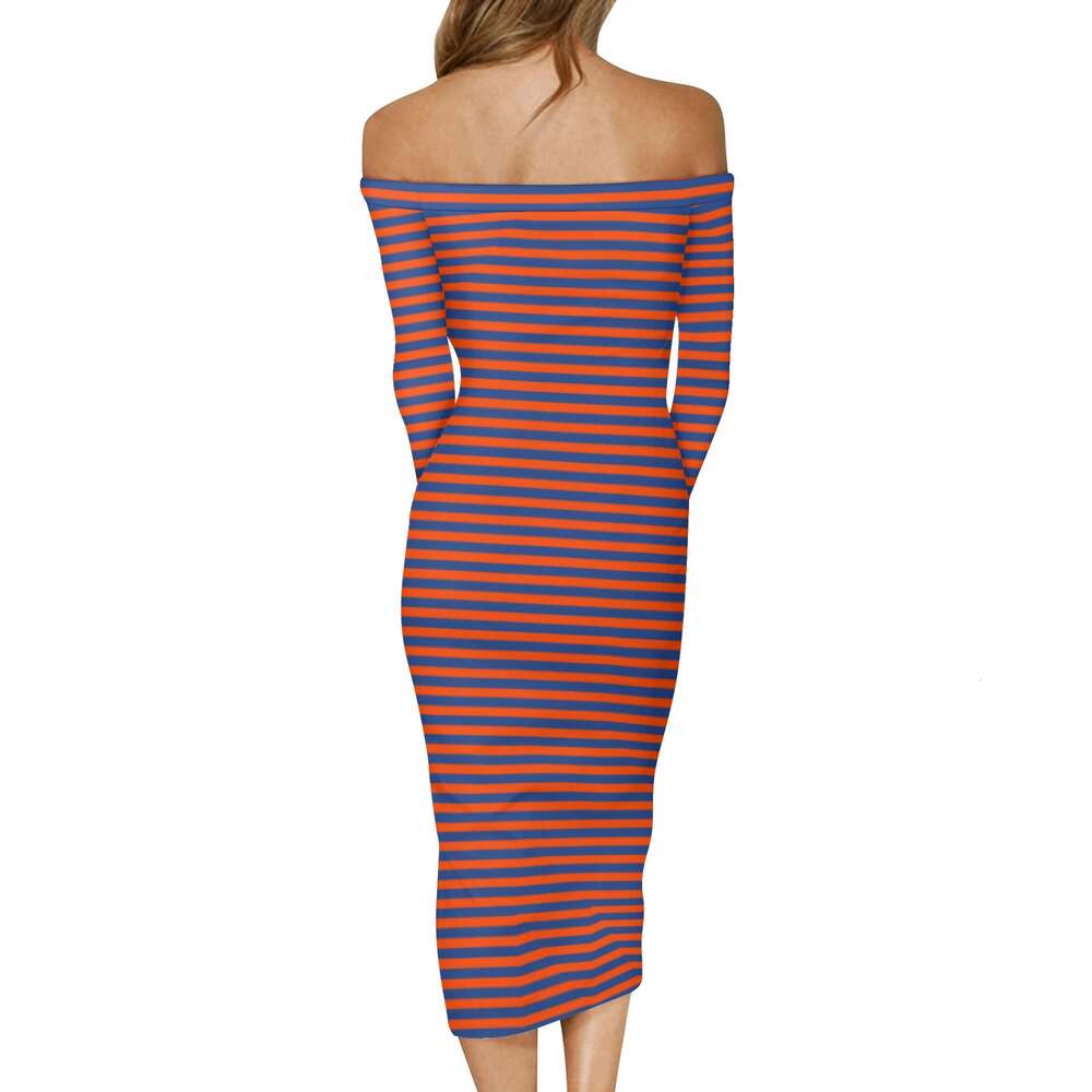 Women's Long Sleeve Off The Shoulder Lady Dress dongdumaoyi P1553151652