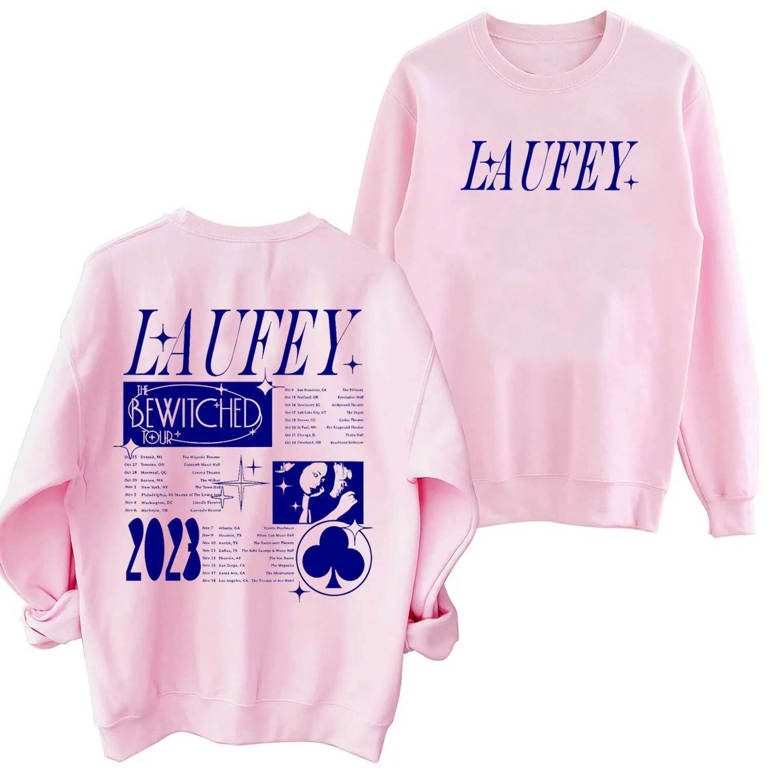 Men's Hoodies Sweatshirts Laufey Crewneck Hoodie Laufey Bewitched Album Sweatshirt Laufey Merch Laufey Fan Gift Oversized Sweatshirt Pullover Top