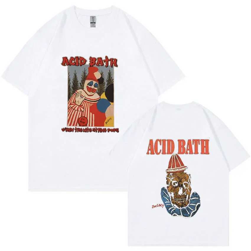 Men's T-Shirts Acid Bath 2023 New T Shirt When The Kite String Pops Graphic T-Shirt Mens Vintage 100% Cotton Oversized Ts Unisex Strtwear T240515