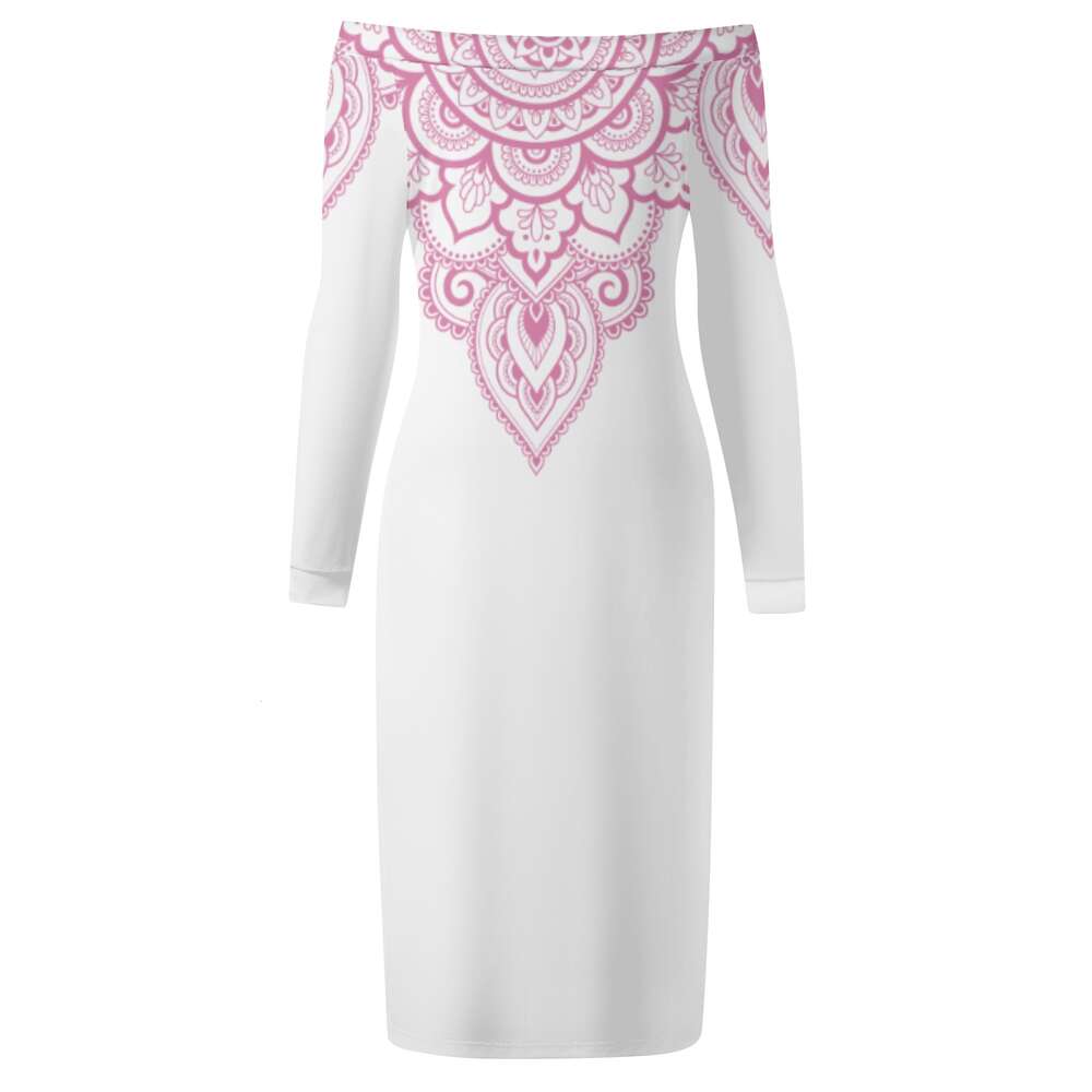 Women's Long Sleeve Off The Shoulder Lady Dress dongdumaoyi P1551051652
