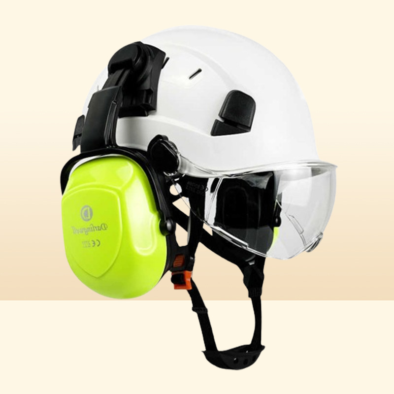 Construction Safety Helmet With Goggles For Engineer Earmuff Ear Protection EN397 ABS Hard Hat ANSI Industrial HardHat Work4378271