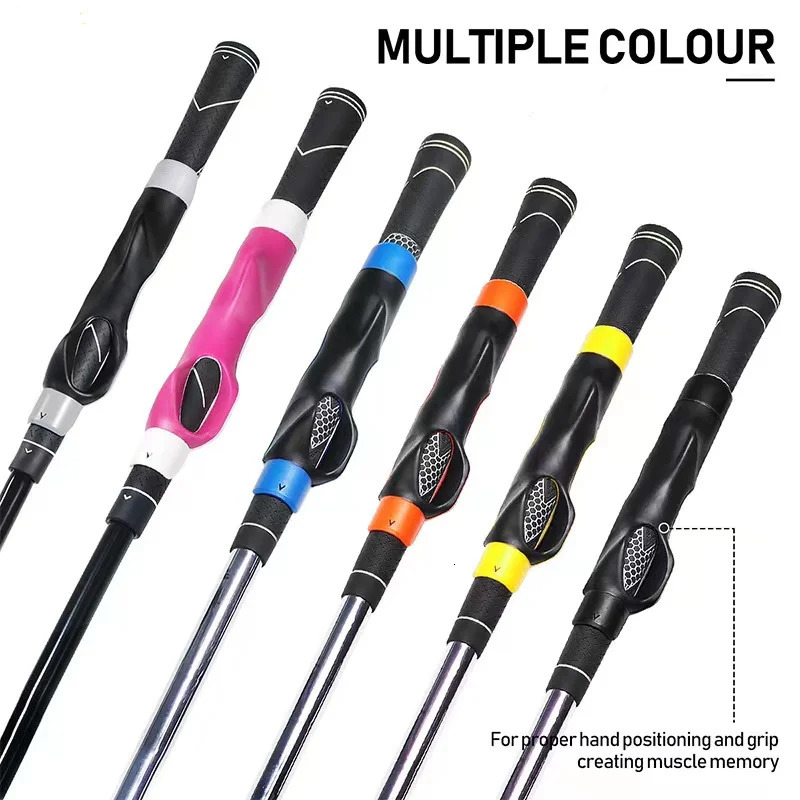 Golf Grip Trainer Attachment Outdoor Golf Swing Trainer Beginner Gesture Alignment Training Aid Correct Training Handy golf grip 240516