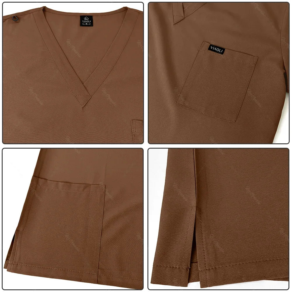 Multilcolors Hospital Scrub Suits Uniform Women Men Scrubs Set Beauty Work Clothes Nurse Accessories Dental Surgery Suit 240506