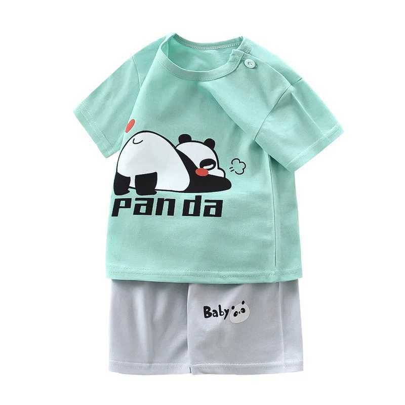 Clothing Sets 2017 Summer Infant and Toddler Short Sleeve Set Baby Girl Boy Cotton Cartoon Zipper T-shirt+Shorts Two Piece Set 0-6Y WX