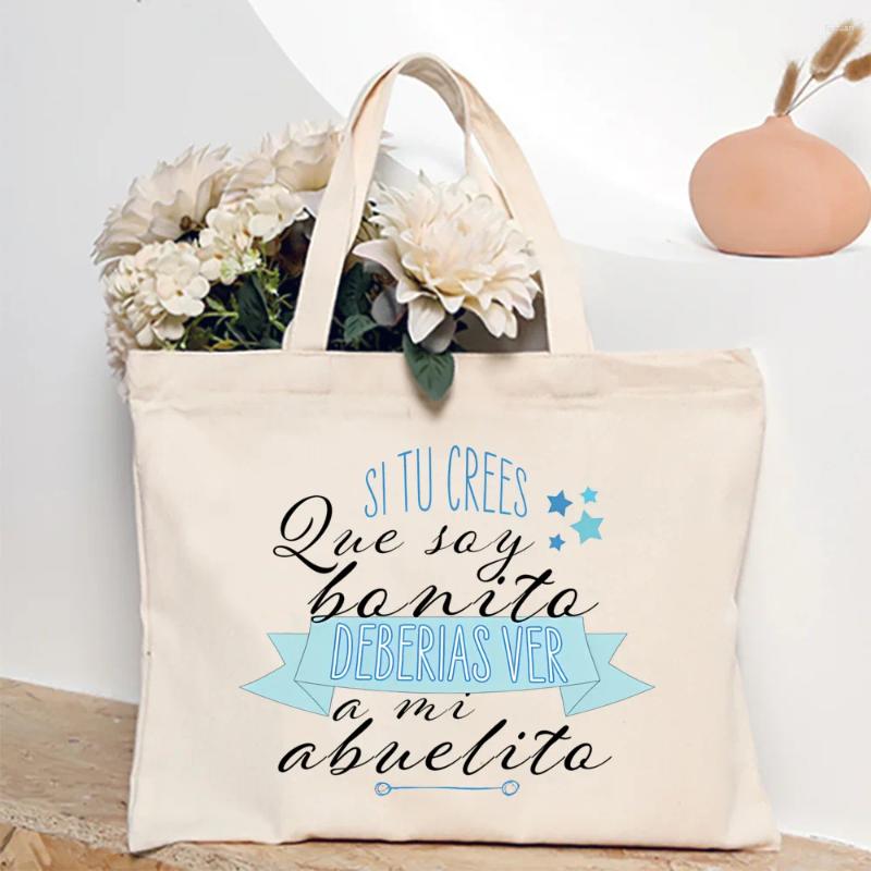 Shopping Bags I Have The Grandparents New In World Print Women Tote Travel Canvas Grandparent Days Surprise To Grandma