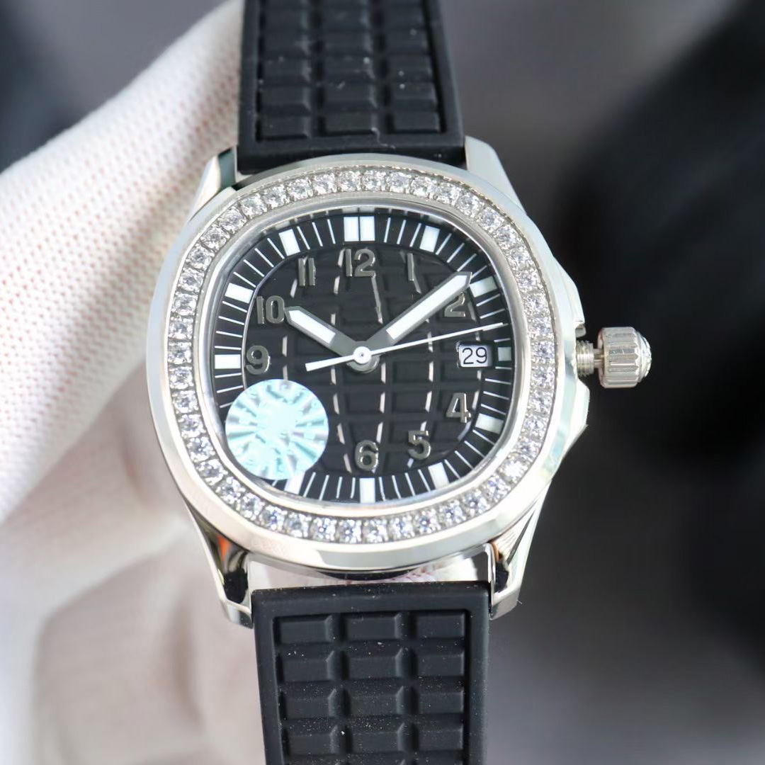 Fashion Womens Watch Quartz Movement Luxury Designer Silver Rose Gold Watch Rubber Band Stainless Steel Case Womens Casual Watches Monte De Luxe