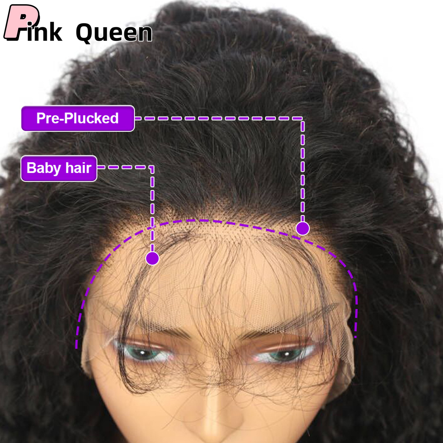 13x4 Transparent Water Wave frontal wig Human Hair Short curly human hair wigs Lace Front Wigs 150 Density Lace Wigs For Women Curly Burmese Hair