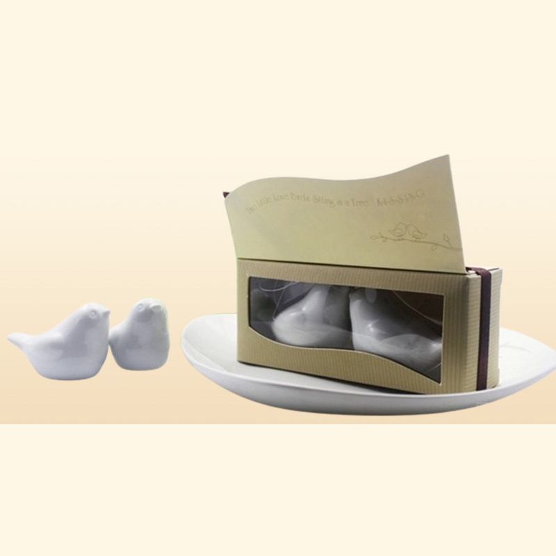 WholeNice 100sets200pcs Popular Wedding Favor Love Birds Salt And Pepper Shaker Party Favors For Party Gift19441126