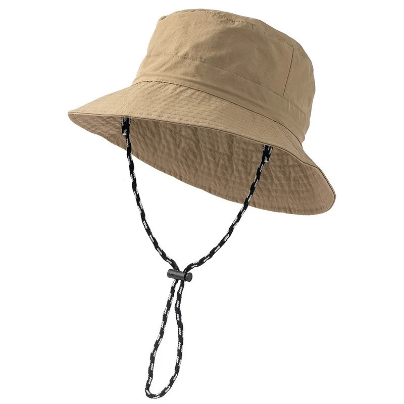Male Outdoors Boonie Hat Adult Sun Cap Lady Beach Bucket Hat Man Solid Color Fisherman Hats 240515