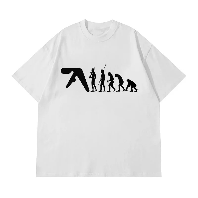 Men T-Shirt Aphex Twin Oversized Cotton Tops Harajuku Short Sleeve Tee Y2k Streetwear Korean Fashion Vintage Aesthetic Clothing 240513