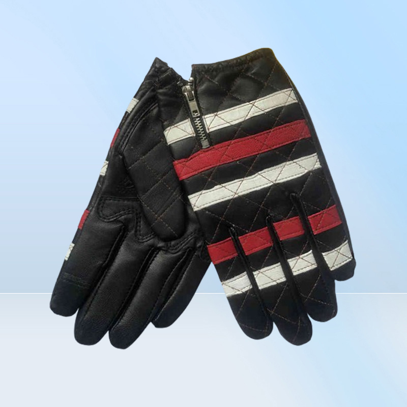 Genuine Leather Prisoner Motorcycle Gloves Men039s Cycling Winter Ridding Mitten S2144