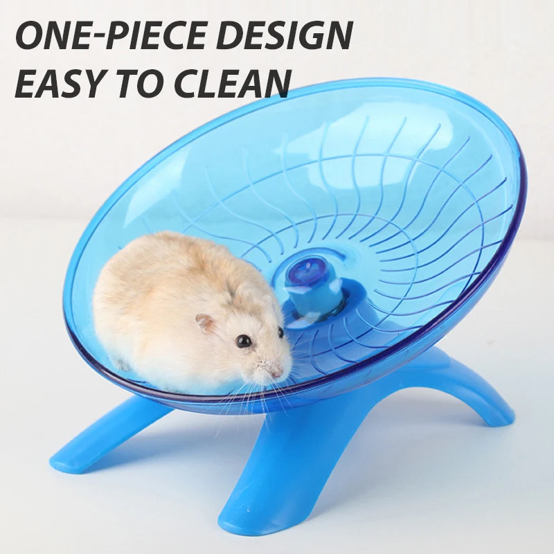1 PCS Random Color Pet Hamster Flying Saucer Exercise Squirrel Wheel Hamster Mouse Running Disc Rat Toy Small Animal Accessories 240516