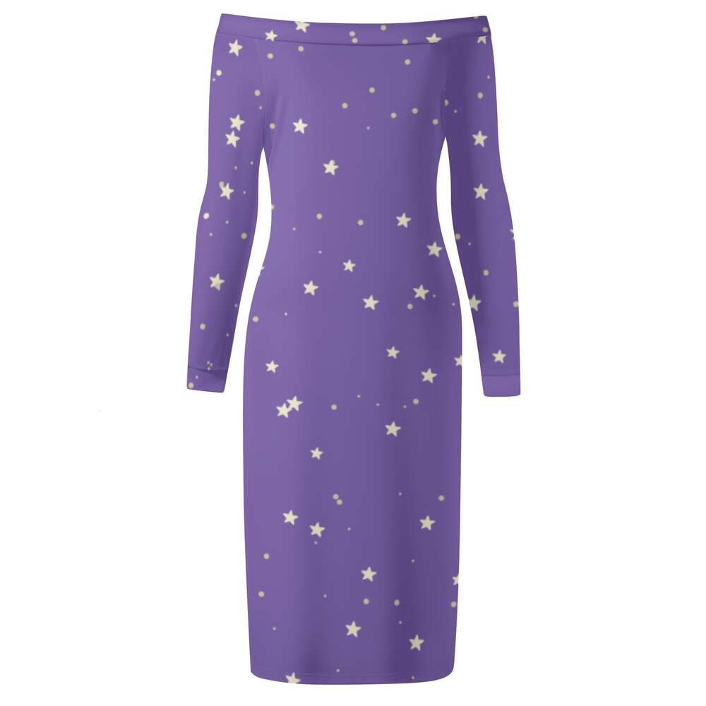 Women's Long Sleeve Off The Shoulder Lady Dress dongdumaoyi P1561151652