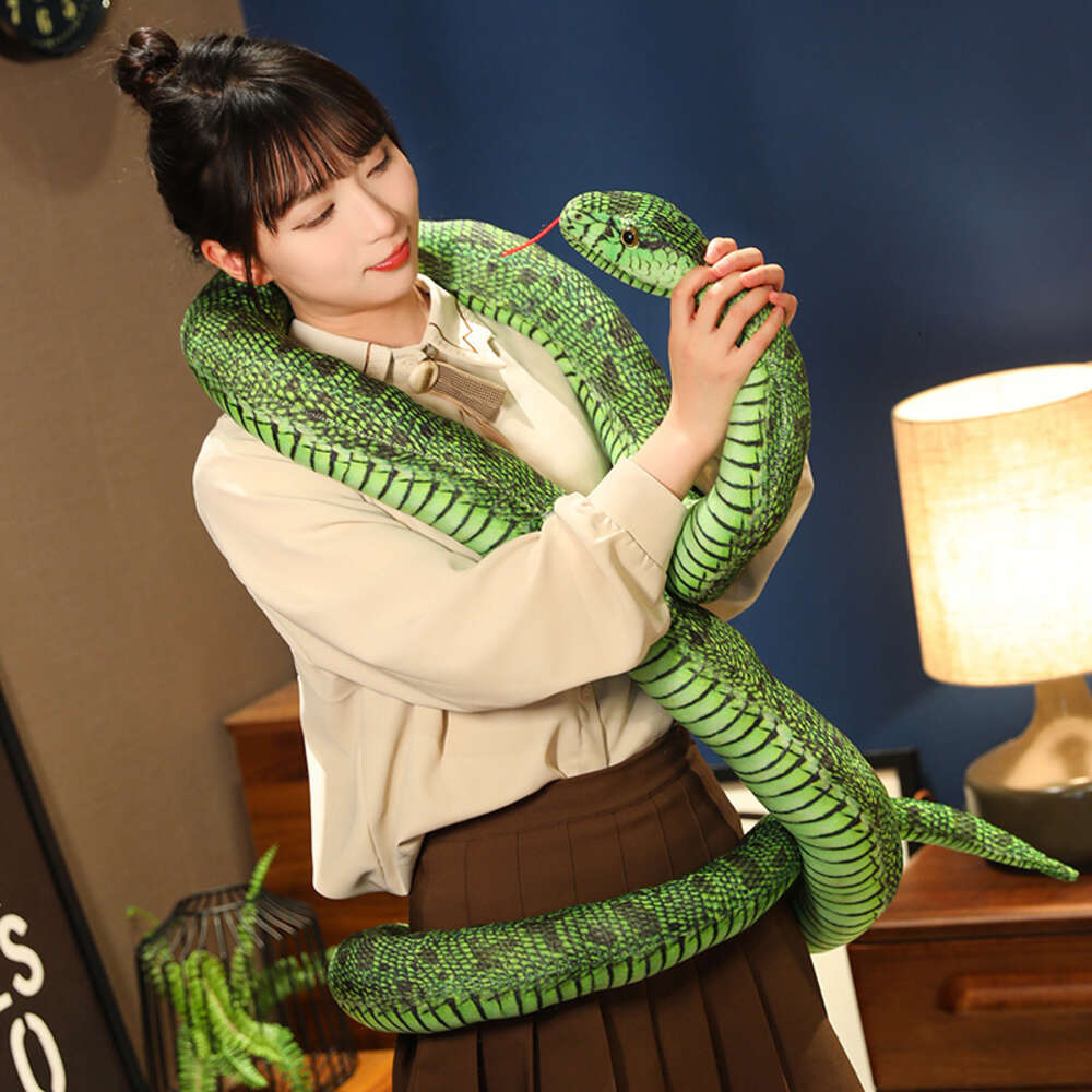 New Simulated Long Snakes Plush Toy Giant Lifelike Python Stuffed Snake Plushie Children Boys Funny Birthday Gift Home Decora