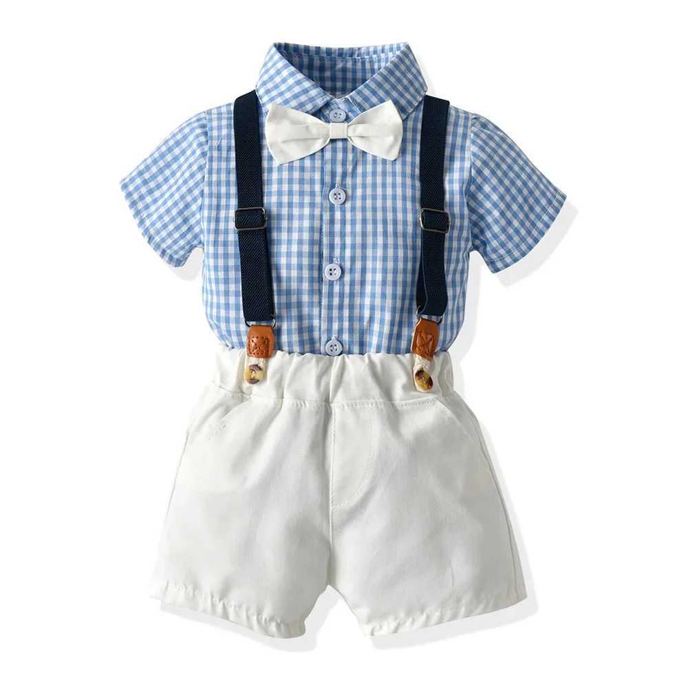 Clothing Sets Childrens formal birthday set childrens gentleman wedding white shirt 1-7 year old baby pants boys ceremonial clothing WX