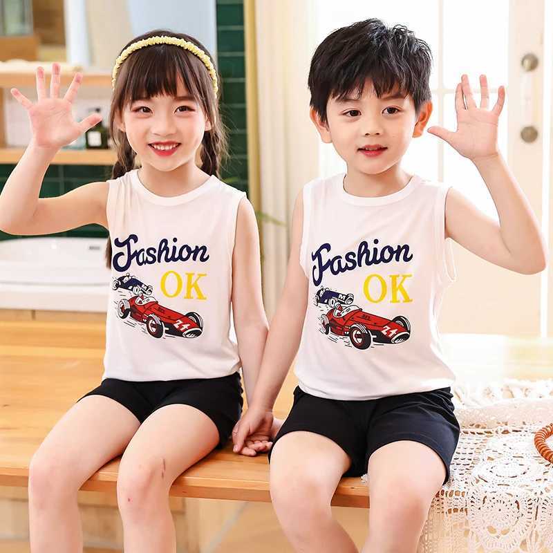 Clothing Sets Childrens summer set thin boy summer set handmade baby shorts childrens clothing womens breathable childrens home clothing 1 WX