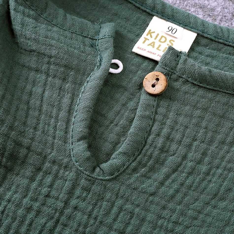 Clothing Sets 2-8 year childrens casual set childrens plain T-shirt shorts pajamas boys and girls green white top summer two-piece clothing set WX