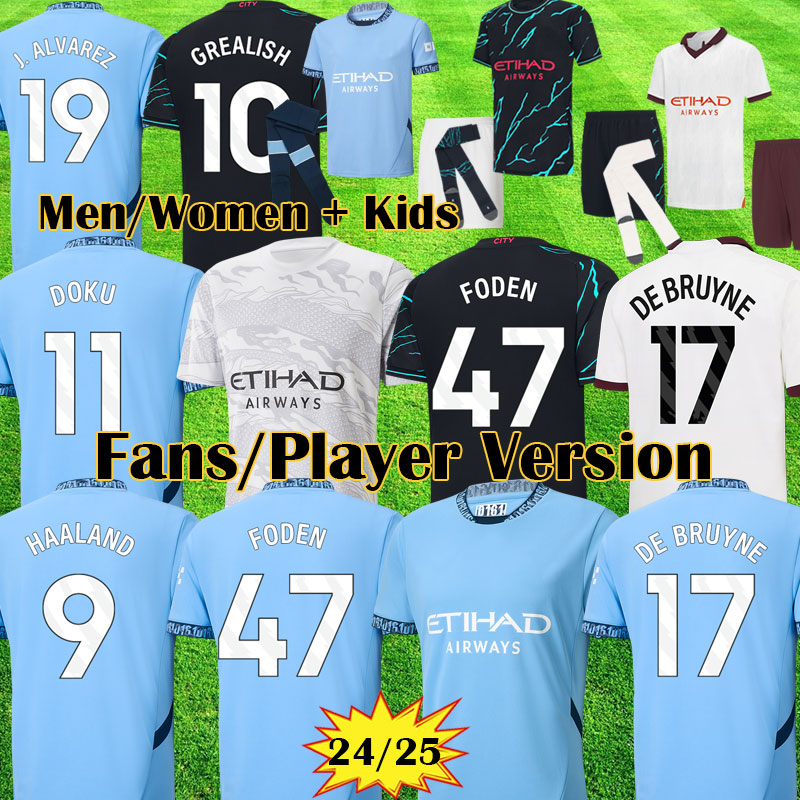 3XL 4XL 2024 2025 DE BRUYNE HAALAND Blue Moon Soccer Jerseys Fourth FODEN GREALISH MANs cities collection football shirt 23 24 25 YTIC NAM Man kits City Kids Equipment