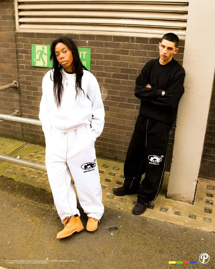 Streetwear PROTECT Sweatpants Y2K Pants Hip Hop Letter Embroidery Baggy Casual Pants WomenHigh Waist Elastic Waist Jogging Pant 240510