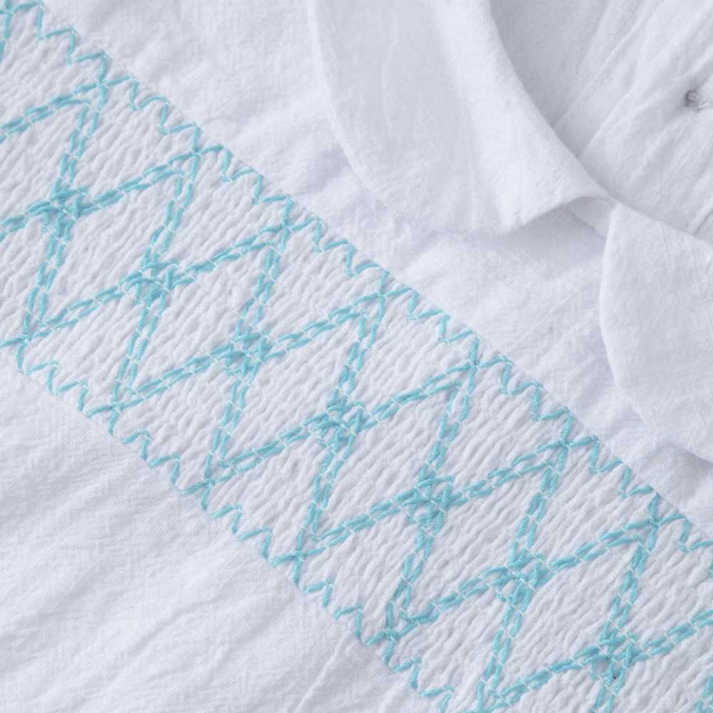 Clothing Sets 6-48 months mens clothing short sleeved Spanish top blue shorts set baby cotton birthday set childrens fashion WX