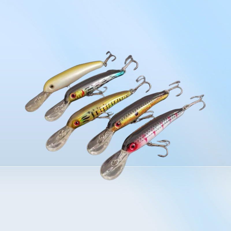 Whole Lot 20 Fishing Lure Minnow CranKbaits Hand Baits Hooks Bass 135g11 cm 5 Color