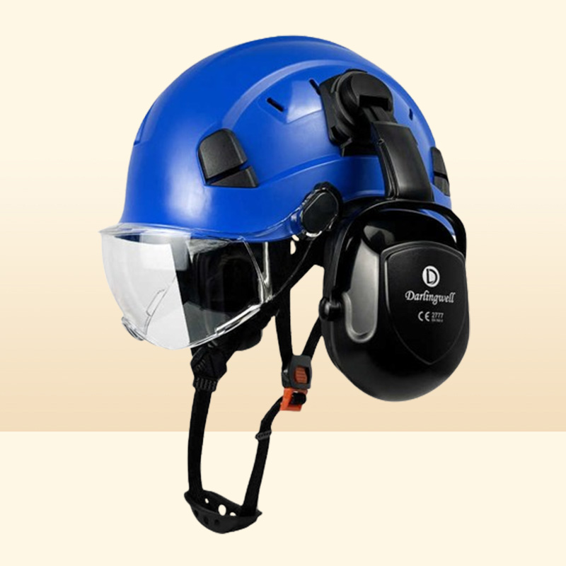 Construction Safety Helmet With Goggles For Engineer Earmuff Ear Protection EN397 ABS Hard Hat ANSI Industrial HardHat Work4378271