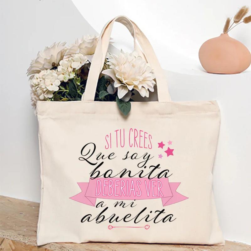 Shopping Bags I Have The Grandparents New In World Print Women Tote Travel Canvas Grandparent Days Surprise To Grandma