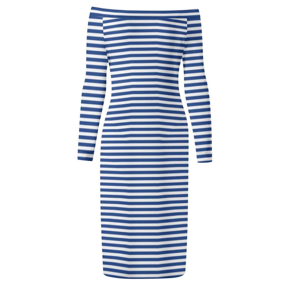 Women's Long Sleeve Off The Shoulder Lady Dress dongdumaoyi P1552851652