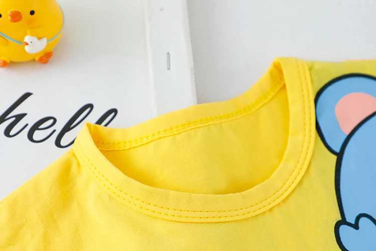 Clothing Sets Summer Boys Clothing 1 2 3 4 Year Old Cute Cartoon Fashion Cotton Short sleeved Casual Cool Breathable Shorts Set WX