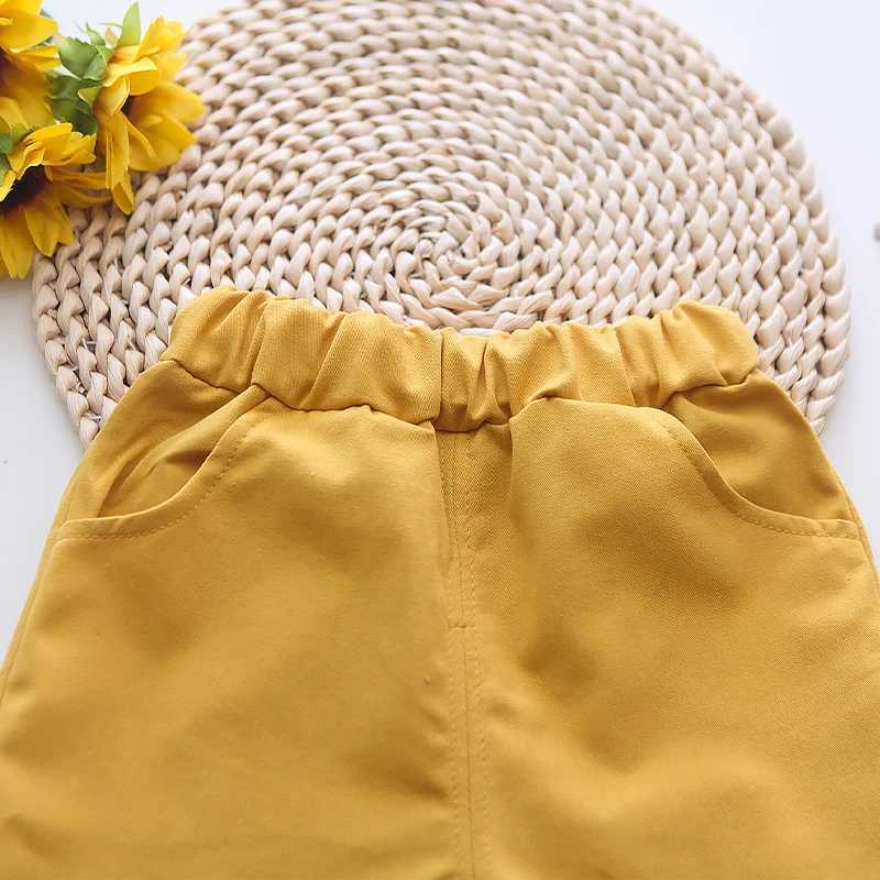 Clothing Sets Hot boy clothing summer set 2023 childrens short sleeved handsome shirt+pants set 1 2 3 4 years childrens clothing WX