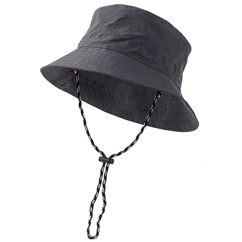 Male Outdoors Boonie Hat Adult Sun Cap Lady Beach Bucket Hat Man Solid Color Fisherman Hats 240515