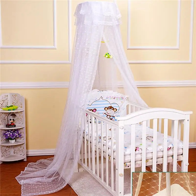 Baby Round Mosquito Net Hung Netting Bed Canopy For Kids Bedroom Mosquito Net Stand Holder Adjustable Clip-on Crib Canopy Holder 240516
