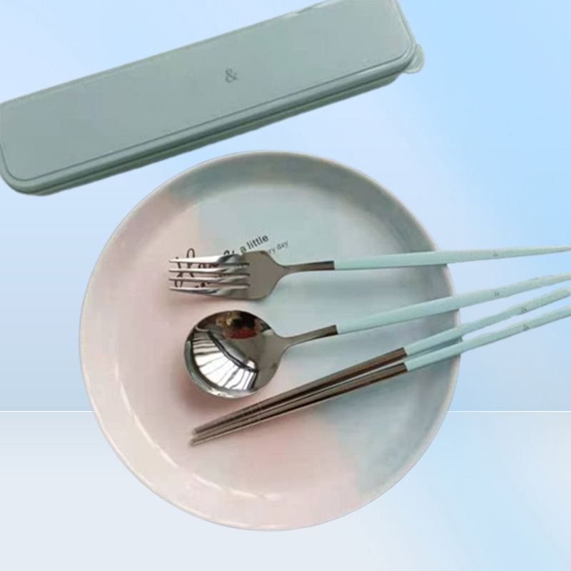 Designer Be Forks Spoons Chopsticks Stainless Steel Dinnerware Set Tableware With Case Christmas Gift SUPER1ST1001