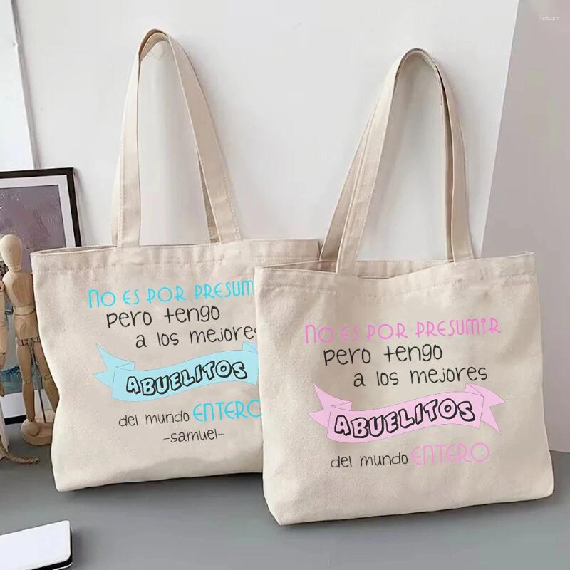 Shopping Bags I Have The Grandparents New In World Print Women Tote Travel Canvas Grandparent Days Surprise To Grandma