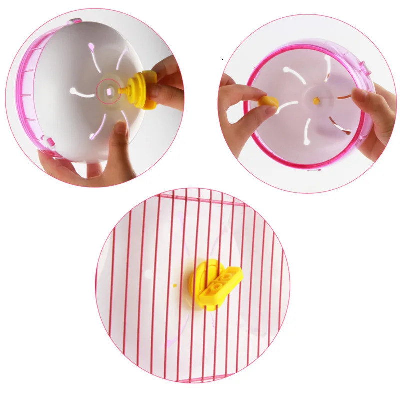 4 Size Hamster Running Disc Toy Silent Runner Roller Golden Bear Hedgehog Running Wheel Hamster Exercise Toy Hamster Accessories 240516