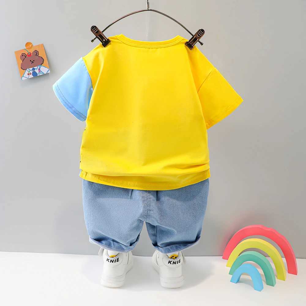 Clothing Sets Summer Boys Clothing 1 2 3 4 Year Old Cute Cartoon Fashion Cotton Short sleeved Casual Cool Breathable Shorts Set WX