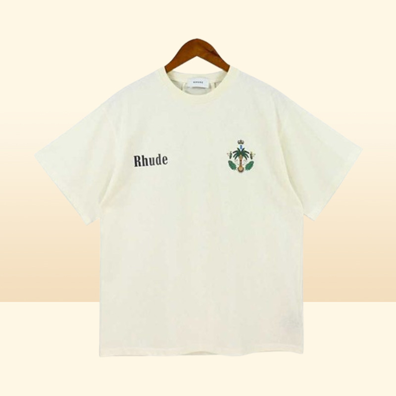 Casual Short Sleeve Fashion Loose Men Women Coconut Tree Printing Cotton t Shirt High Quality Top Tee