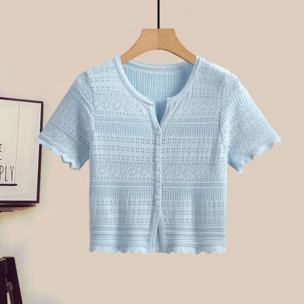 New Small Fresh And Sweet Set Skirt For Women Small Stature Matching With Age Reducing Floral Chiffon Skirt Knitted Two-piece Set