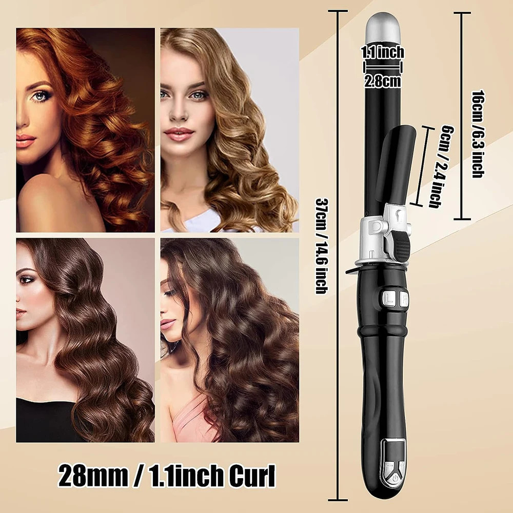 25/28/32mm Ceramic Barrel Hair Curlers Automatic Rotating Curling Iron For Hair Iron Curling Wands Waver Hair Styling Appliances 240430