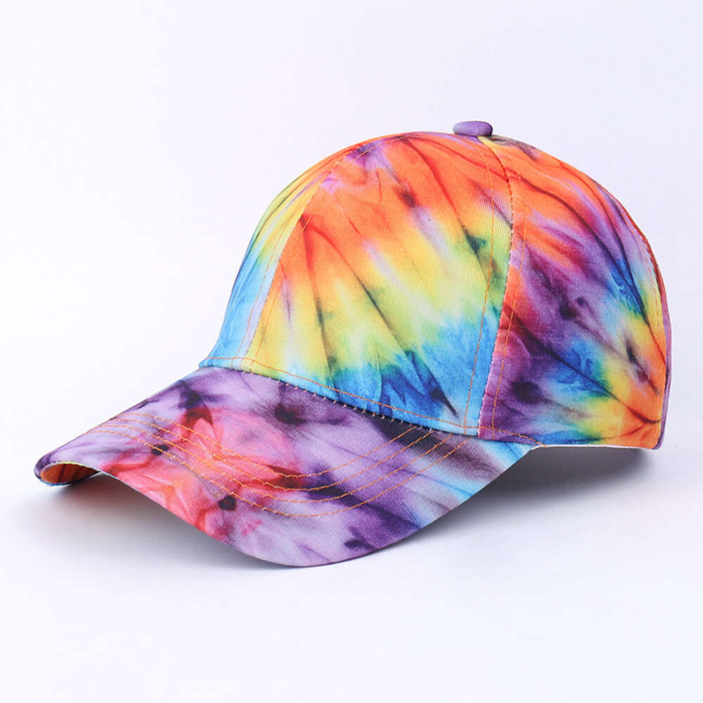 New Tie Dyed Baseball for Men and Women Graffiti Outdoor Sunshade Duck Tongue Sunscreen Sun Hat H517-10.5