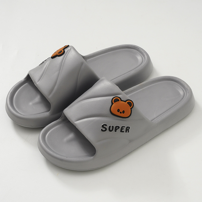 Summer Soft EVA Non-Slip Odorless Unisex Bathroom Cool Slippers with Thick Sole