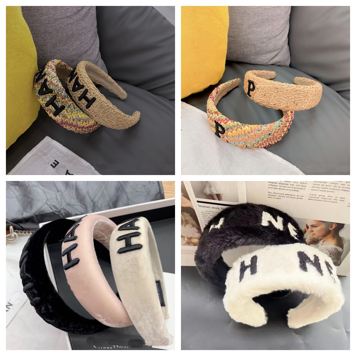 Wide-brimmed 20style Designer Sponge Letter Headbands Women Brand Hairband Fashion Womens Sport Hoop Vintage Hair accessories Gifts High Quality s